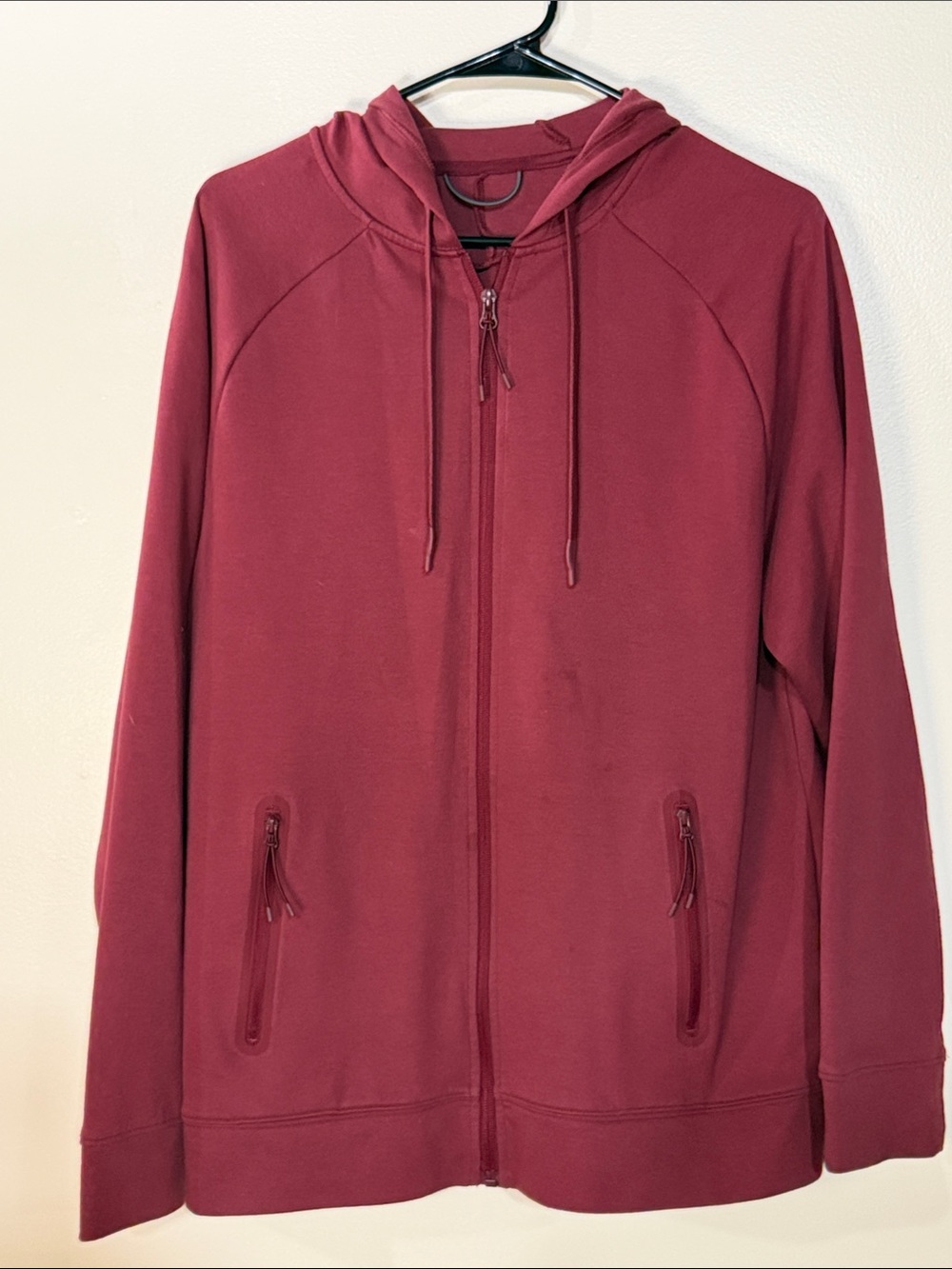 all in motion Men's Zip Front Hoodie Jacket - Burgundy